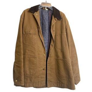 MENS CARHARTT VINTAGE CANVAS WORK CHORE FARM JACKET COAT